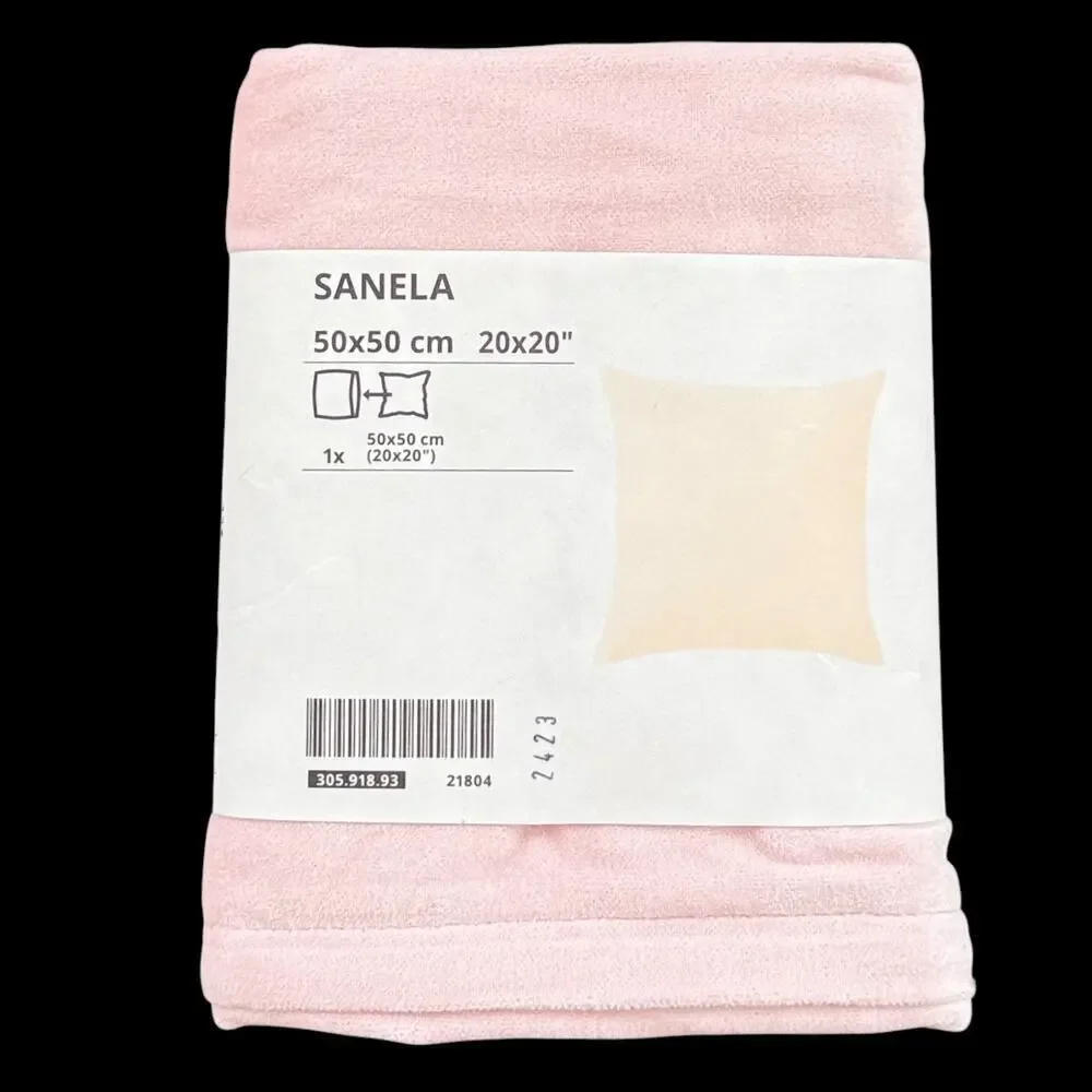 IKEA SANELA Pale Pink Cotton Velvet Pillow Cover 20